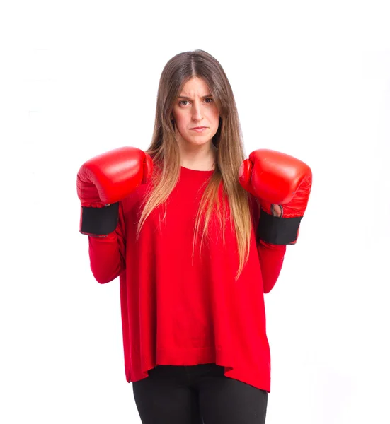 Young cool girl fight concept — Stock Photo, Image