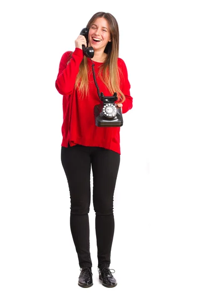 Young cool girl speaking on phone — Stock Photo, Image