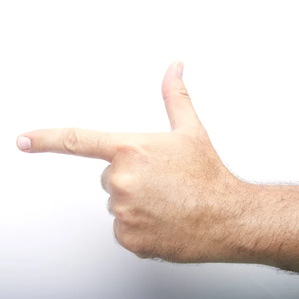 Hombre mano apuntando —  Fotos de Stock