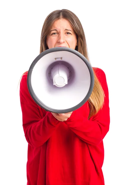 Young cool girl shouting — Stock Photo, Image