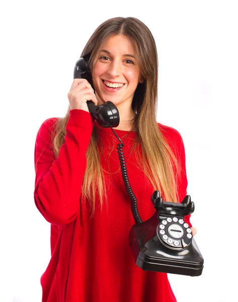 Joven cool chica hablando por teléfono —  Fotos de Stock