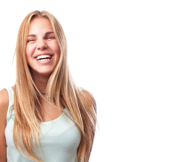 Young cool woman laughing — Stock Photo, Image