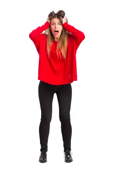 Young cool girl shouting — Stock Photo, Image