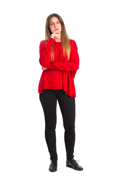 Young cool girl thinking — Stock Photo, Image