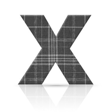 x harfi ekose kumaş dokusu