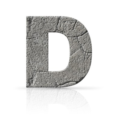 D harfi kırık çimento doku
