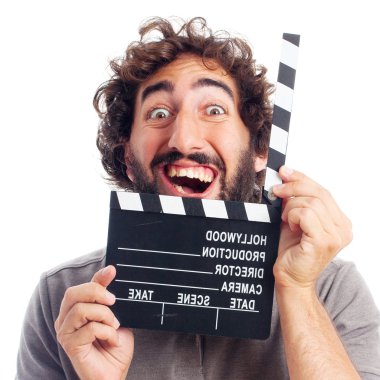 Bir Klaket ile genç deli adam