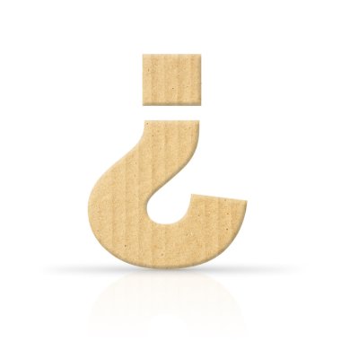 soru işareti karton doku