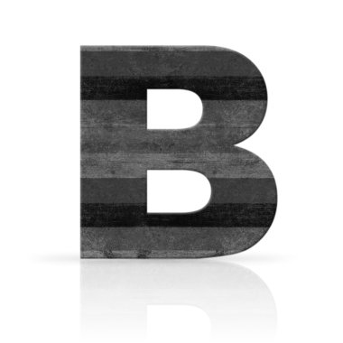 B harfi Beyaz ahşap doku