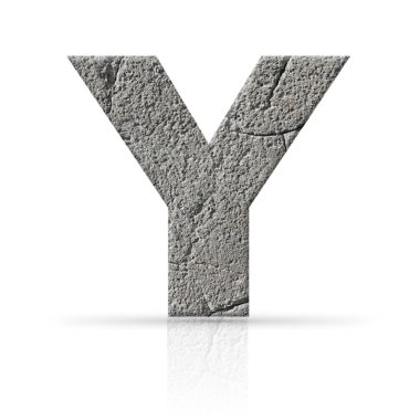 y harfi kırık çimento doku