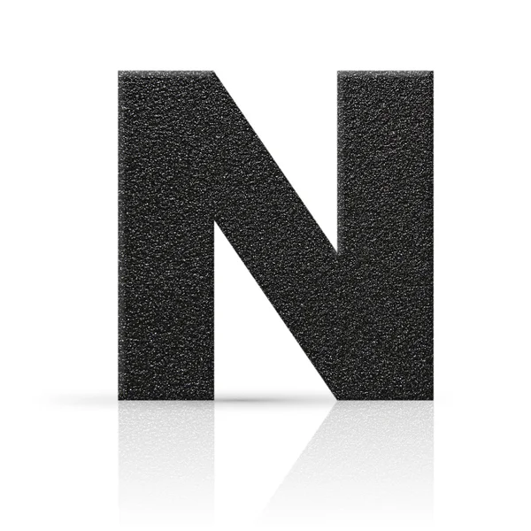 N letter asphalt texture — Stock Photo, Image