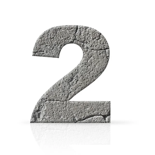 Two number cement texture — Stock Photo, Image