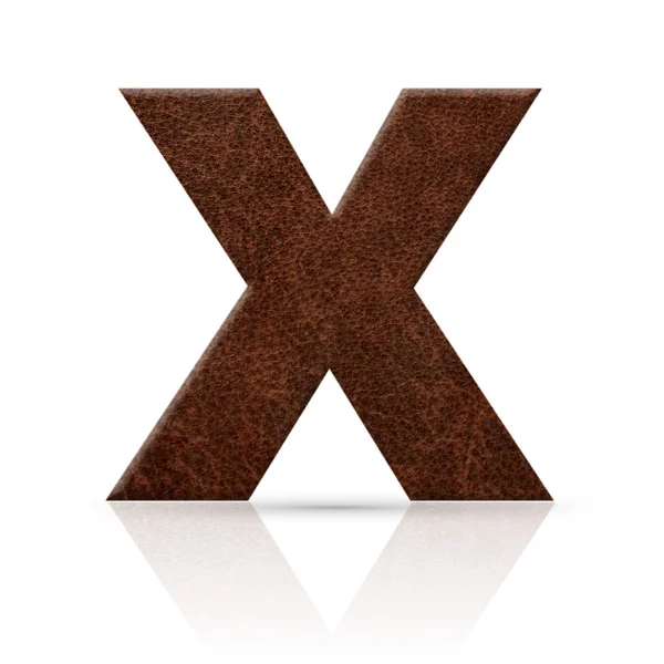 X Brief Leder Textur — Stockfoto