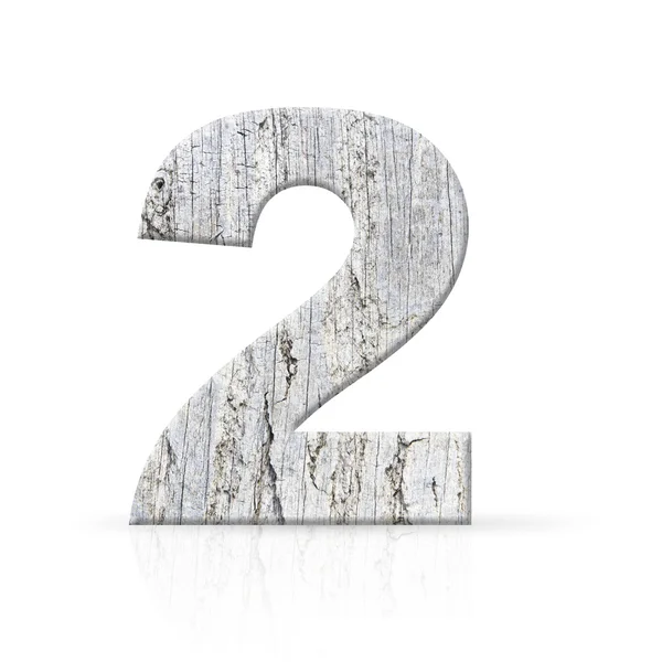 Two number white wood texture — Stock Photo, Image