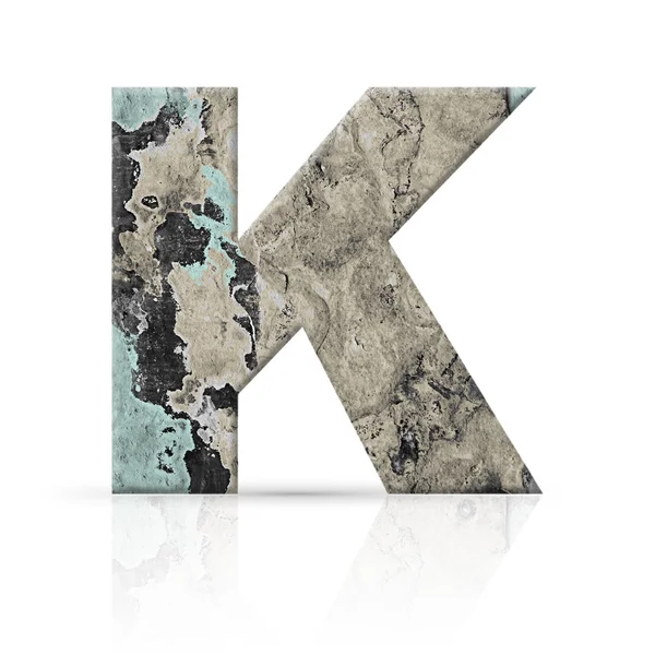 K grunge letter wall texture — Stock Photo, Image