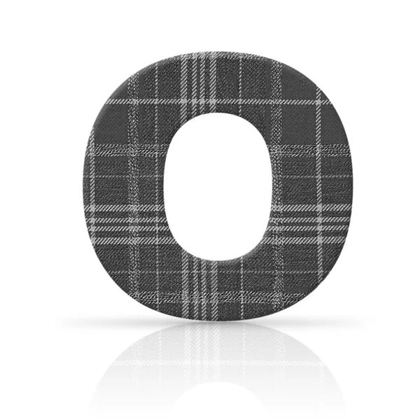 O letter plaid fabric texture — Stock Photo, Image