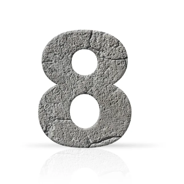 Textura de cimento rachado de oito números — Fotografia de Stock