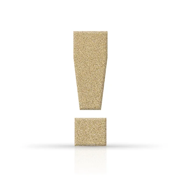 Sand exclamation mark — Stock Photo, Image