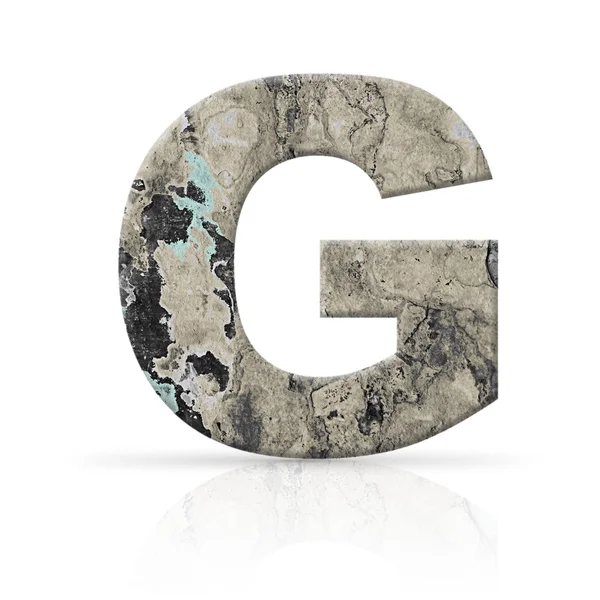 G grunge lettera parete texture — Foto Stock