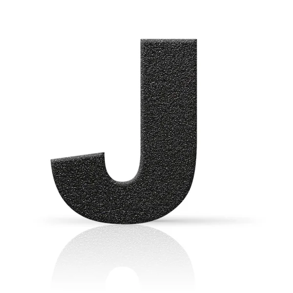 J letter asphalt texture — Stock Photo, Image