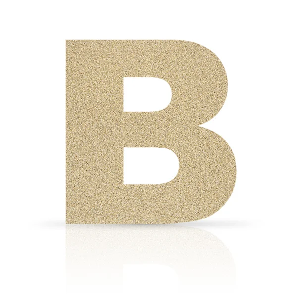 B letter sand texture — Stock Photo, Image