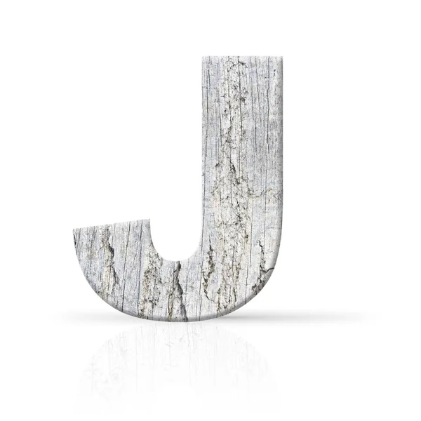 J letter white wood texture — Stock Photo, Image