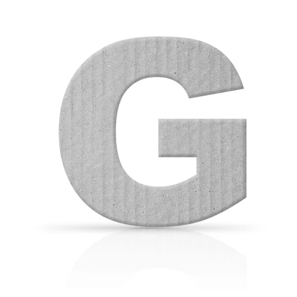 G 文字の段ボールのテクスチャ — ストック写真