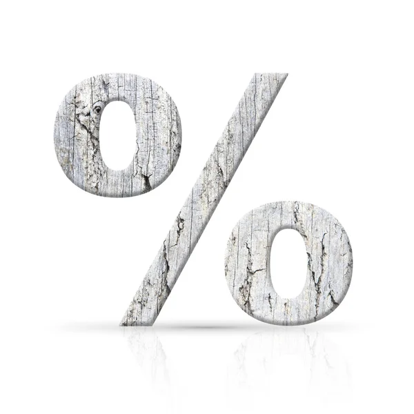 Percent symbol wood texture — Stock Photo, Image