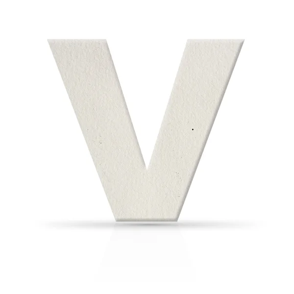 V letter watercolor paper texture — Stock Photo, Image