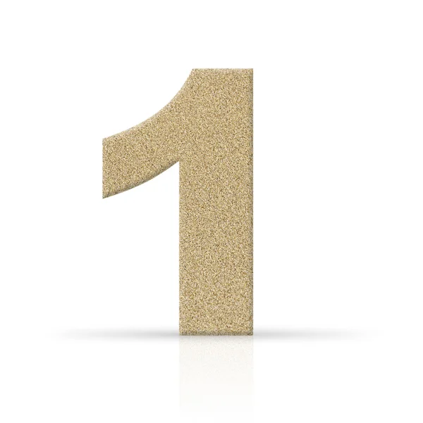 One number sand texture — Stock Photo, Image