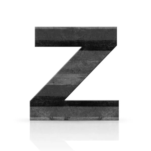 Z letter white wood texture — Stock Photo, Image