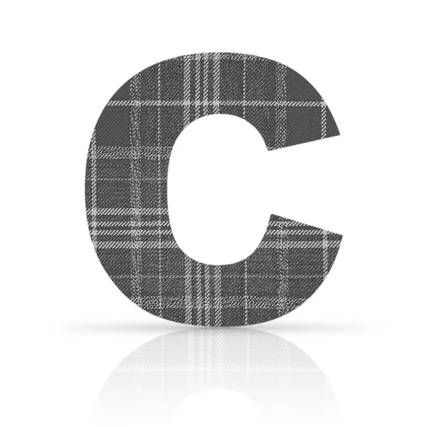 C letter plaid fabric texture — Stock Photo, Image