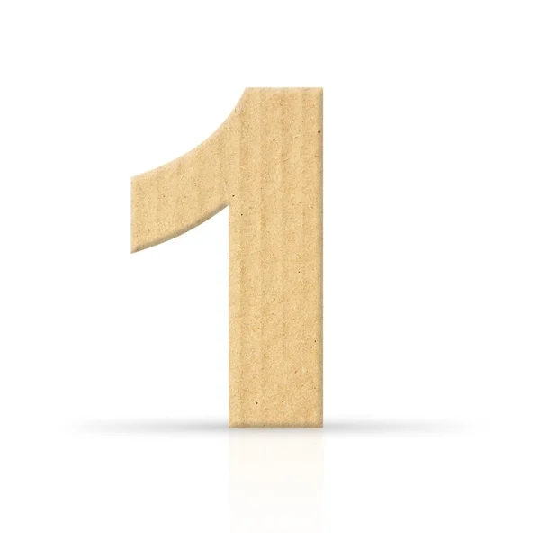 One cardboard number texture — Stock Photo, Image