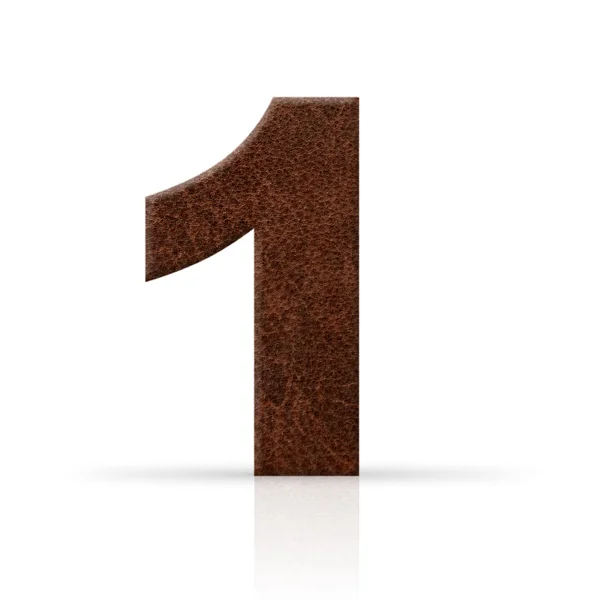 One number leather texture — Stock Photo, Image