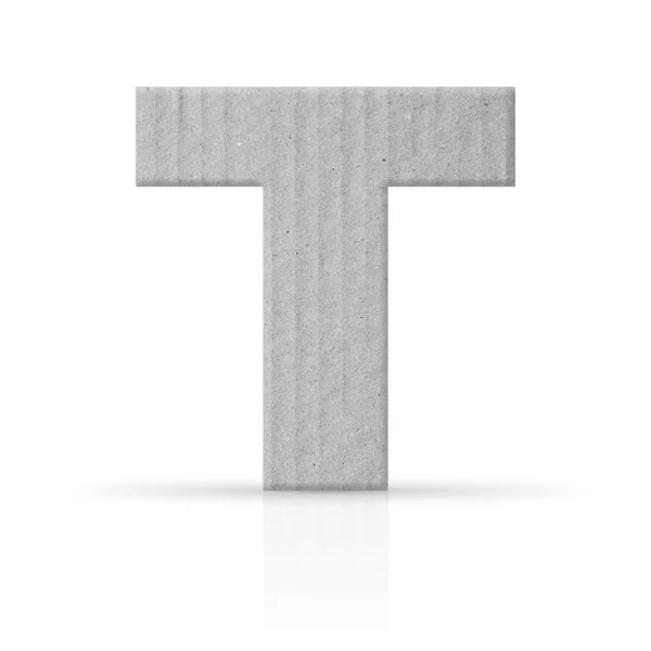 T textura de cartón letra — Foto de Stock
