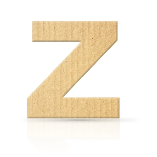 Z letter cardboard texture — Stock Photo, Image