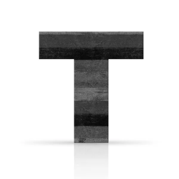 T letter white wood texture — Stock Photo, Image