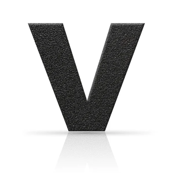 V letter asphalt texture — Stock Photo, Image