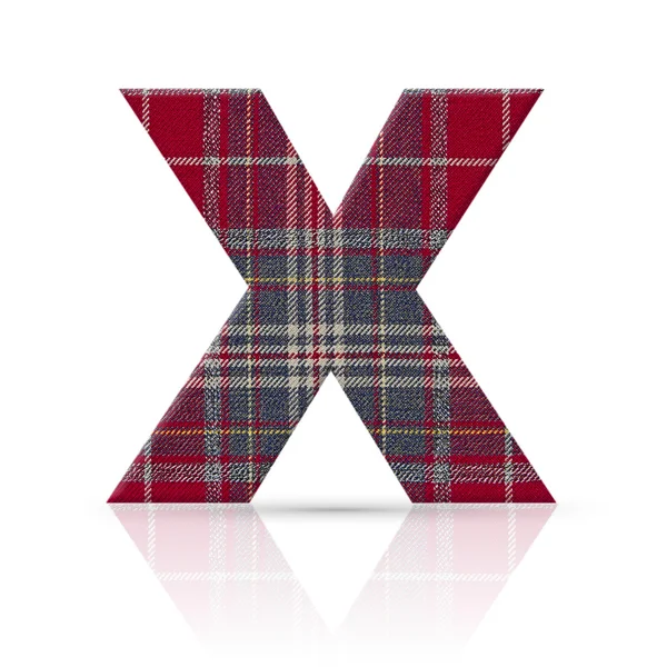 X字母格子布质感 — 图库照片