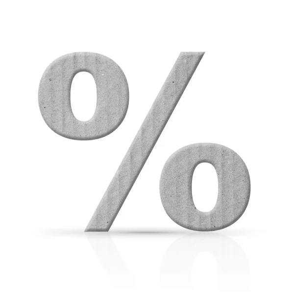 Percent symbol cardboard — Stock Photo, Image