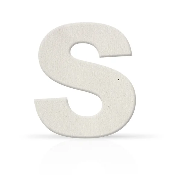 S letter watercolor paper texture — Stock Photo, Image