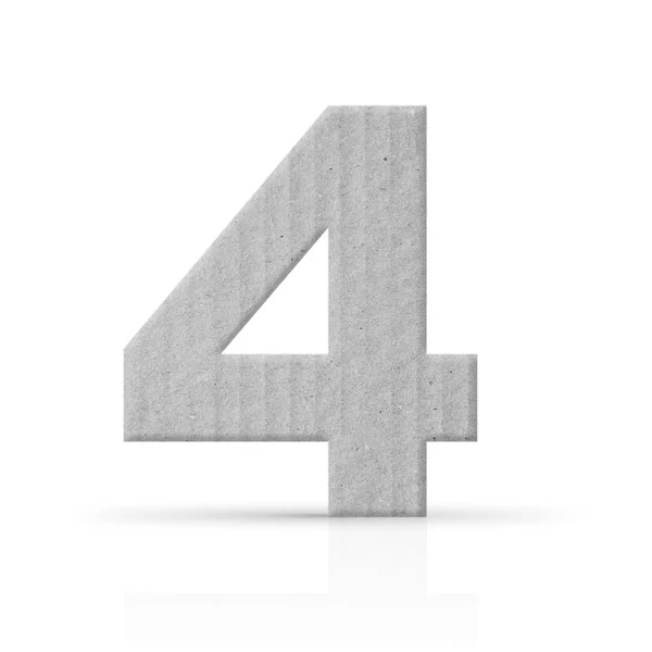 Four number cardboard texture — Stock Photo, Image