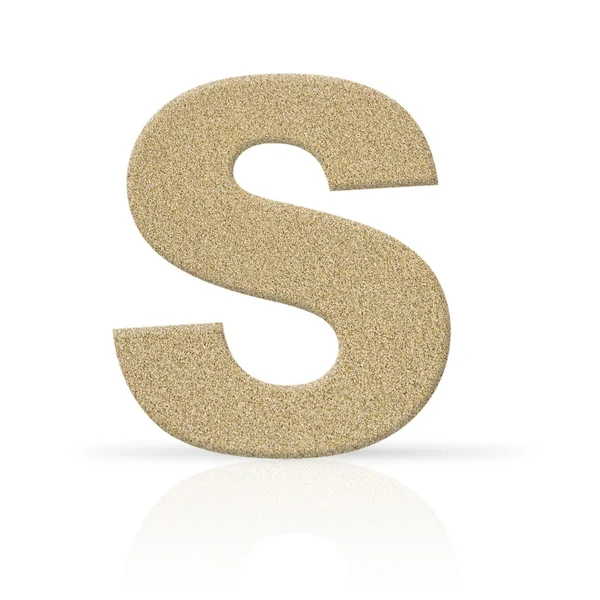 S sand letter texture — Stock Photo, Image