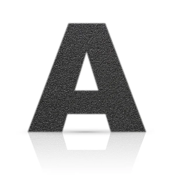 Асфальтовая текстура буквы — стоковое фото