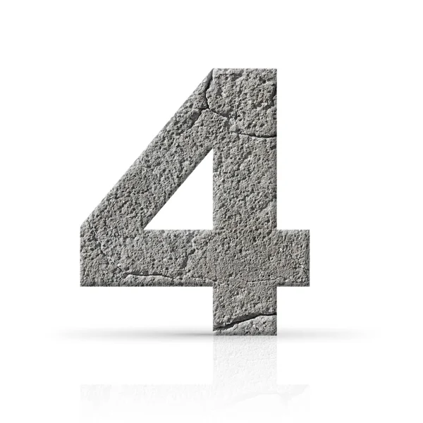 Four number cement texture — Stock Photo, Image