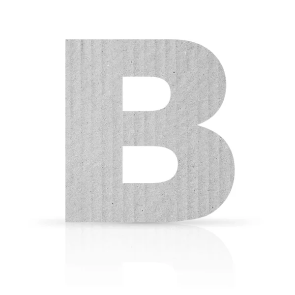 B letter cardboard texture — Stock Photo, Image