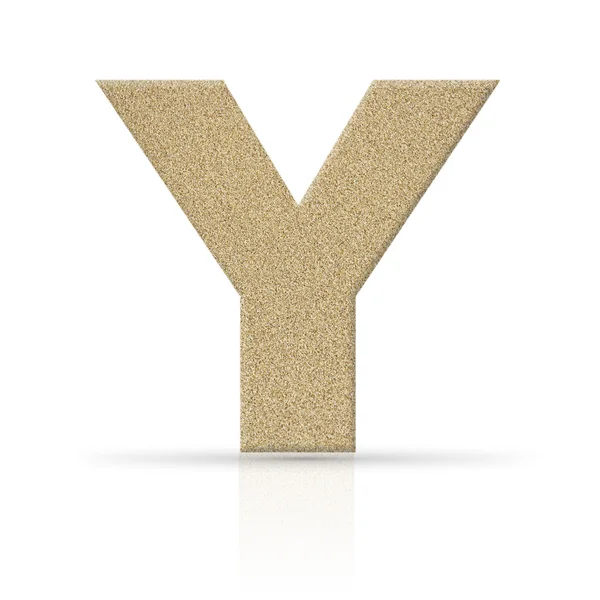 Y sand letter texture — Stock Photo, Image