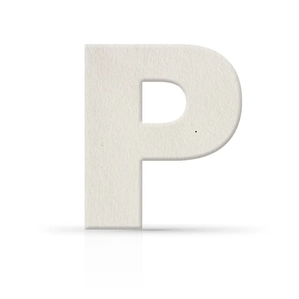 P harfi suluboya kağıdı doku — Stok fotoğraf