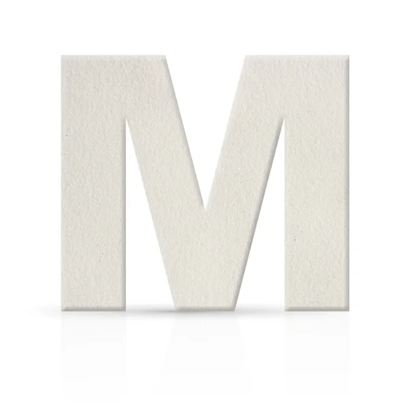 M letter paper texture — Stock Photo, Image