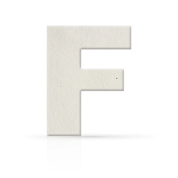 F letra textura de papel — Fotografia de Stock